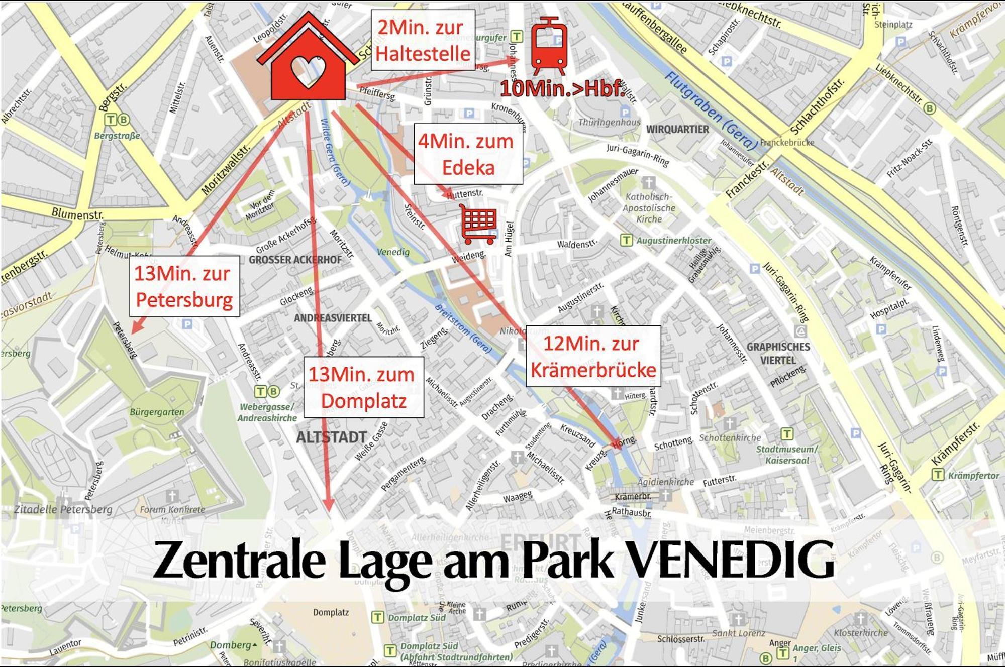 80M2 3R Wohnung Mit Privatem Parkplatz, Kingsize Betten, Smart-Tv, Etc Erfurt Exteriör bild