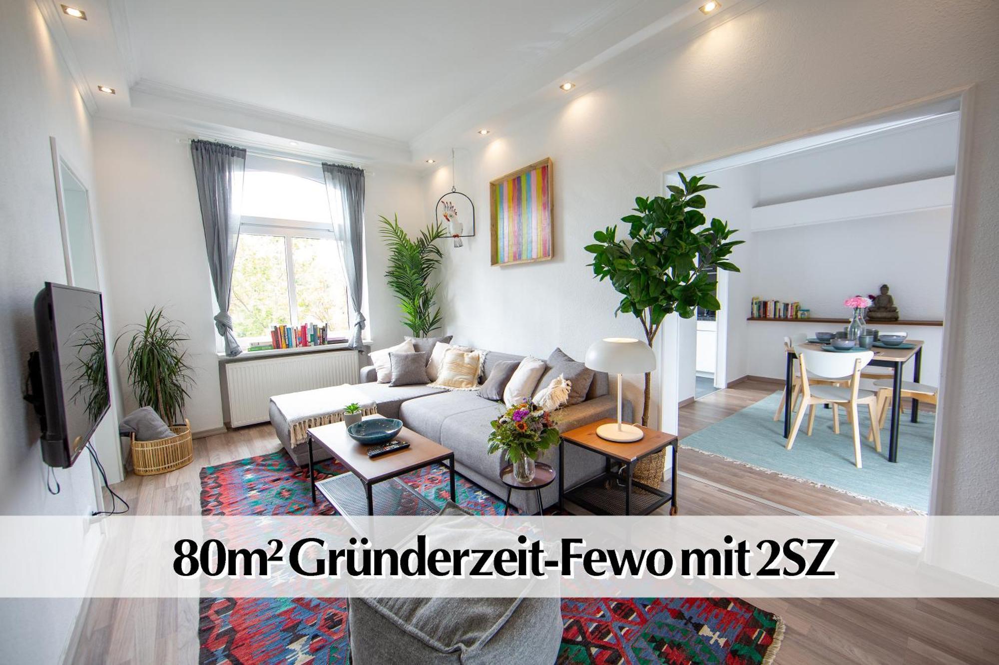 80M2 3R Wohnung Mit Privatem Parkplatz, Kingsize Betten, Smart-Tv, Etc Erfurt Exteriör bild